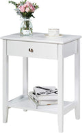 Giantex Nightstand Wooden 2-Tier Couch Sofa Side Table by Giantex