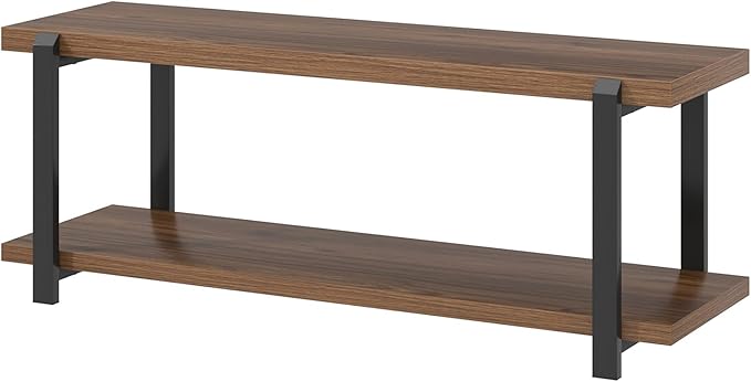 FOLUBAN Entryway Bench with Shoe Storage, Modern End of Bed Bench, Wood and - Image 9