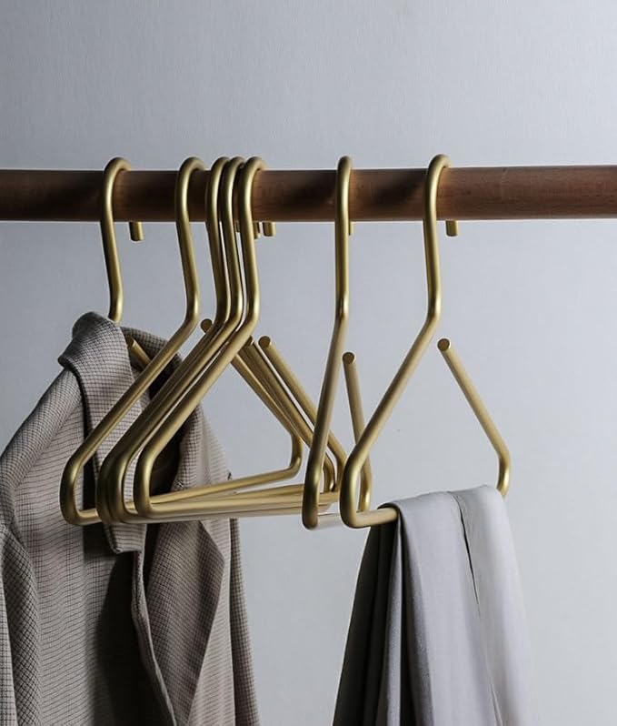 Premium Matte Gold Aluminum Coat Hangers 10 Piece Set, 16.5” Extra Smooth & - Image 4