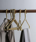 Premium Matte Gold Aluminum Coat Hangers 100 Piece Set, 16.5” Extra Smooth & by WONQEXZ