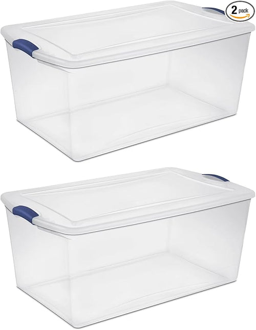 2-Pack 105 Quart Heavy Duty Plastic Storage Bins by Unknown
