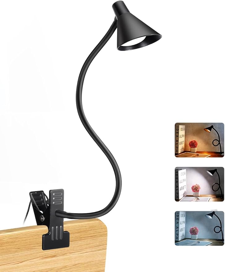 Clip on Light USB Reading Light 3 Color Modes 10 Brightness Levels Eye Care by LiFMIRA