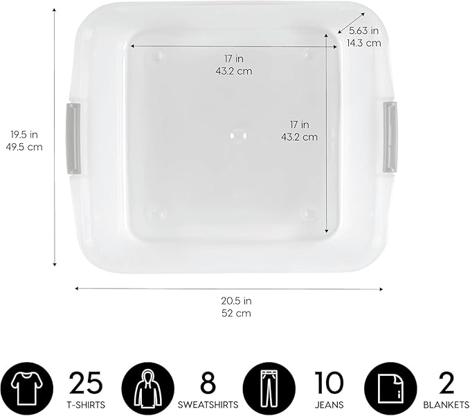 IRIS USA 33 Qt Plastic Under Bed Storage Organizer Bin Container - Image 3