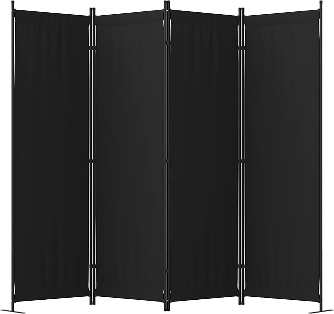 Room Divider, 4 Panel Folding Privacy Screen, 88” Portable Separating by PHONJOROO