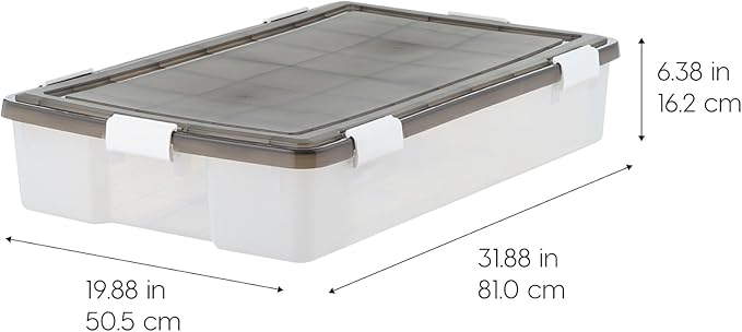IRIS USA WeatherPro Underbed 47 Qt Storage Bins - Image 3