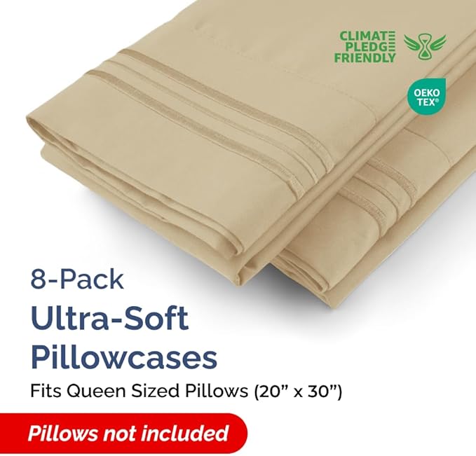 Queen Pillow Cases Set of 8 - Image 2