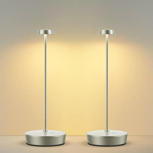 2Pack Cordless LED Table Lamp，Rechargeable Battery Desk Lamps, 3 Color Stepless by SIKEVHT