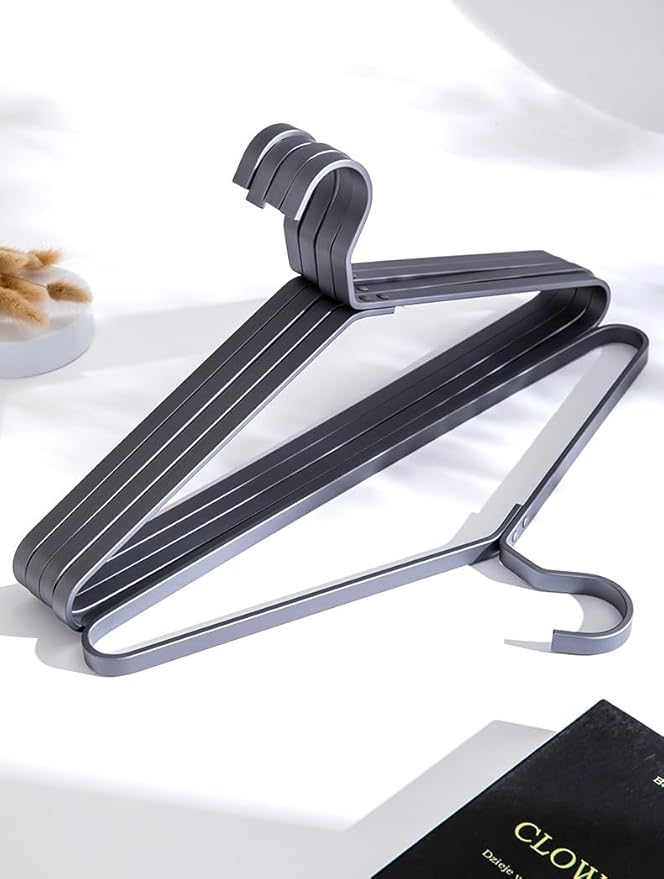 Premium Matte Titanium Gray Aluminum Coat Hangers 6 Piece Set, 16.5” Extra - Image 6