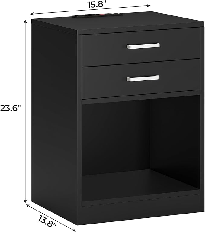 ADORNEVE Night Stand Set 2, Night Stands - Image 3