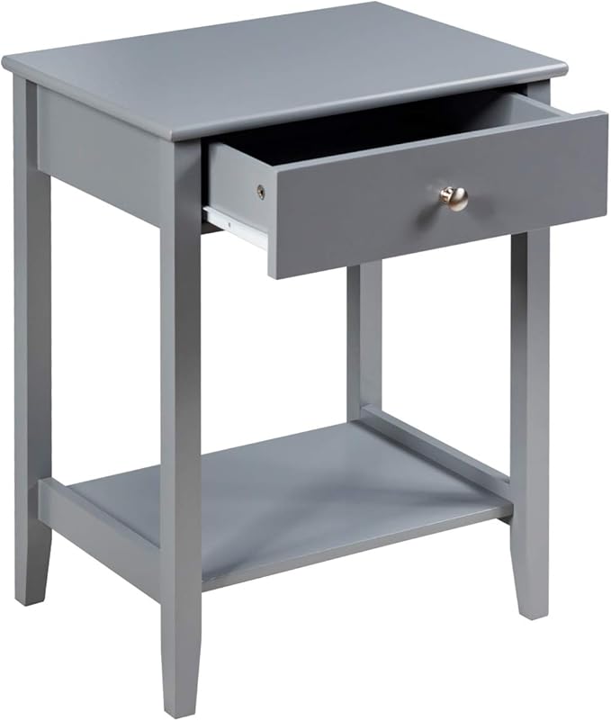 Giantex Nightstand Wooden 2-Tier Couch Sofa Side Table - Image 9