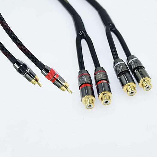 Arklove 25ft Shielded RCA Splitter Subwoofer Stereo Audio Video Cable 1 Male to - Image 3