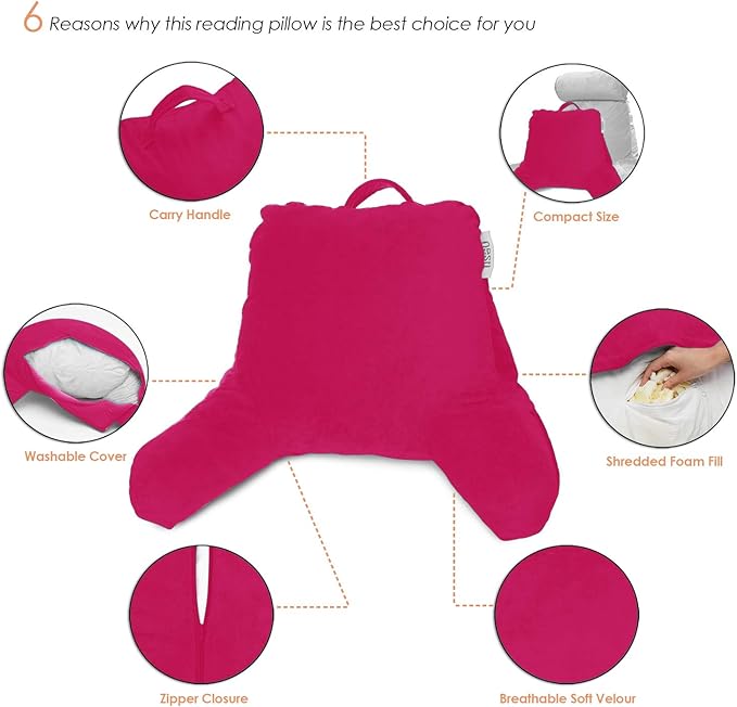 Nestl Reading Pillow with Shredded Memory Foam, Designed - Image 9