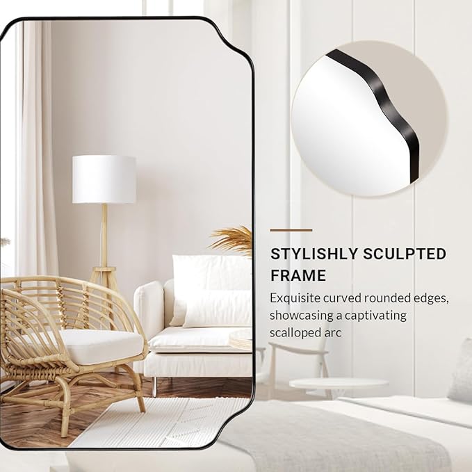 ANDY STAR Unique Rectangle Wall Mirror, Modern Mirror - Image 9