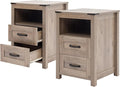 Sierra Rustic Night Stand Set of 2, Farmhouse End Table, Modern Bedside Table by Puntogen