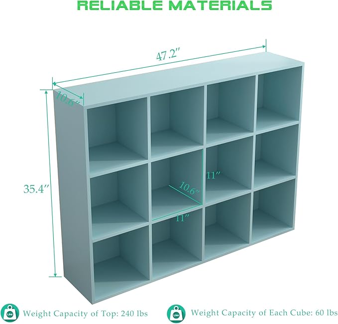 OSCHF 12-Cube Storage Shelf Bookcase - Image 3