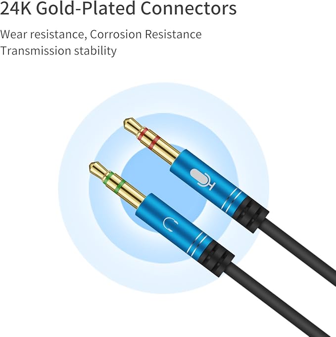 CANFON Headphone Splitter for Computer 3.5mm Female to 2 Dual 3.5mm Male - Image 7