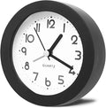 Alarm Clock with Backlight, 4 Inches Cute Analog Round Digital Quartz Clock by HIQU+and+HIST