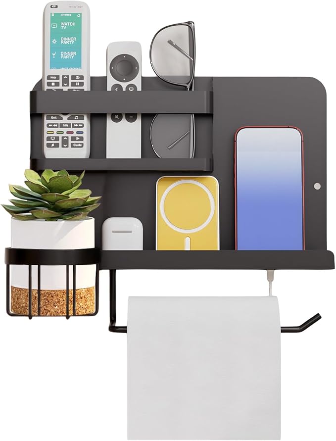 Bedside Wall Organizer Metal Shelf by Unknown