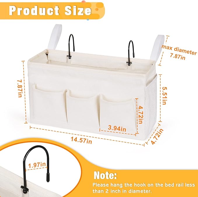 Lilithye Bedside Caddy Storage Organizer - Image 3