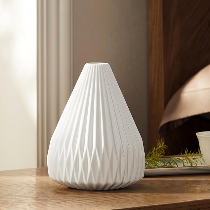 RONDURE 9.1" Modern Ceramic Table Lamp, Fully Dimmable Modern Bedside Lamps - Image 4