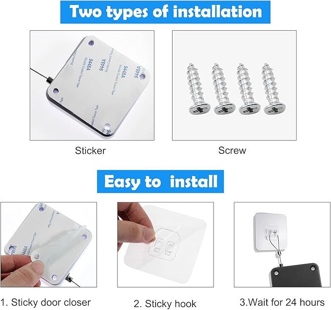Rierdge Set of 2 Punch-Free Automatic Sensor Door Closer - Image 6