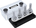 AMOMD 300A Bus Bars 4 Terminal Studs M10 Nickel Plated Copper Distribution by AMOMD