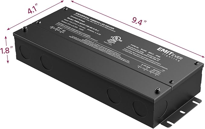 EMITEVER Dimmable Led Driver, 2 Packs 150W AC 110V-277V to DC 24V Transformer - Image 3