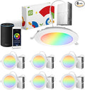 ASD 6 Pack LED Smart Recessed Lighting 6 Inch 15W, RGBW Color Changing Lights by ASDLightingCorporation