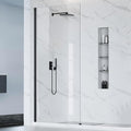 Bathbliss 36" W x 76" H Frameless Shower Glass Panel, 8mm Clear Tempered Glass by Unknown