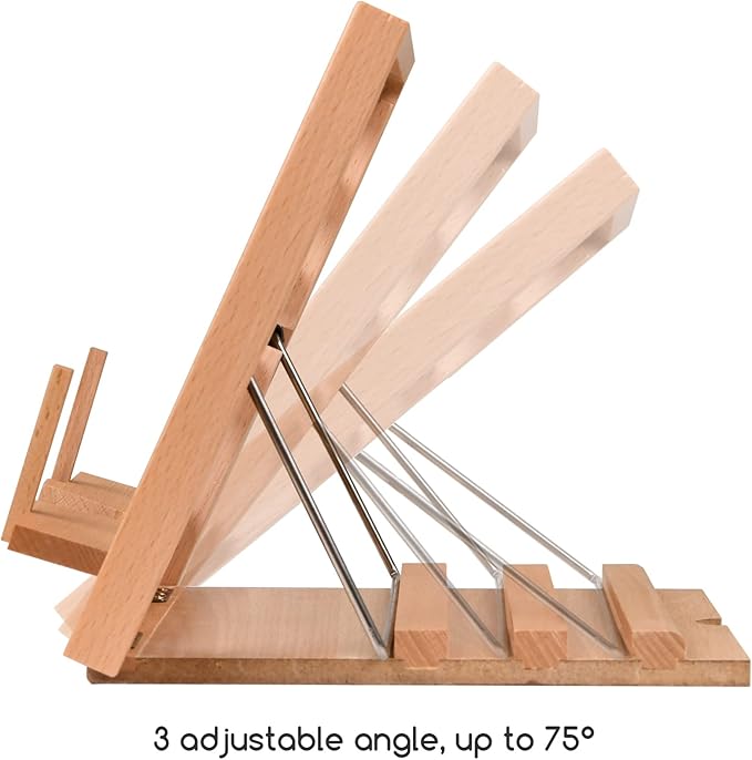 MEEDEN Book Stand with Page Holder Clips, Cookbook Holders - Image 4