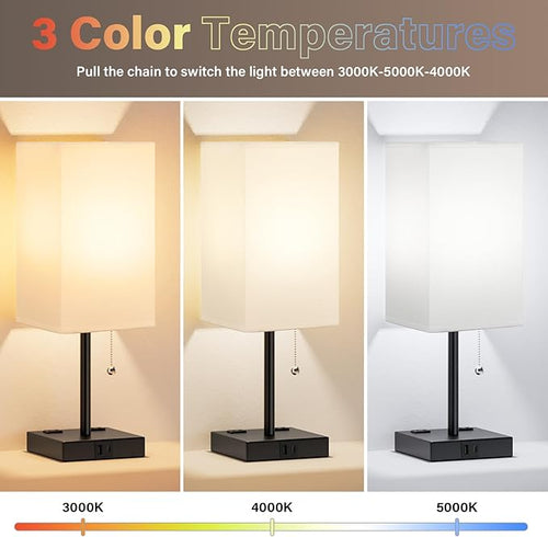 17.4In Tall Table Lamps for Bedroom Set of 2 - Image 2