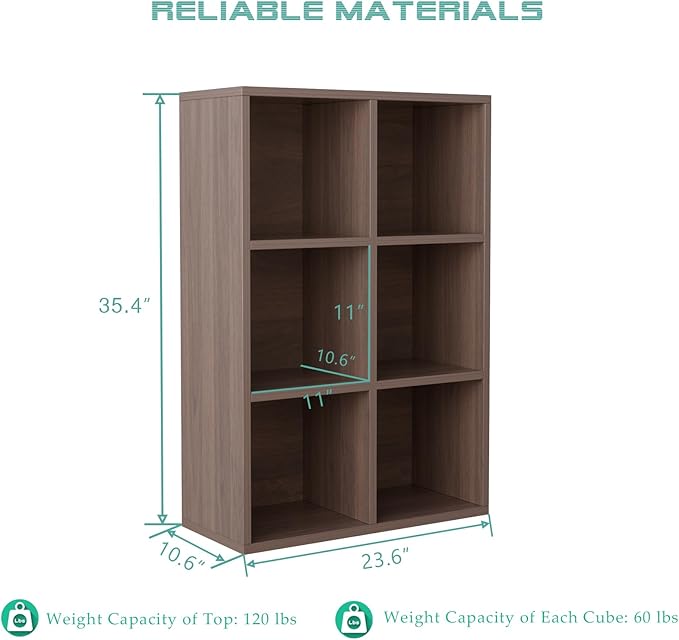OSCHF 6-Cube Storage Shelf Bookcase - Image 2