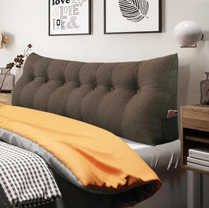 homecozy Wedge Headboard Pillow Dorm Room Reading Pillow Back Support by HOMECOZY