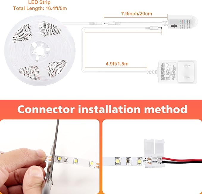 WOBANE LED Strip Lights, Motion Sensor Light Strip - Image 7