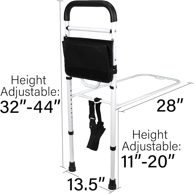 Vaunn Medical New Adjustable Bed Assist Rail Handle and Hand Guard Grab Bar - Image 2