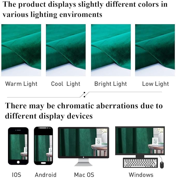 StangH Emerald Green Velvet Curtains 84 inches - Image 6