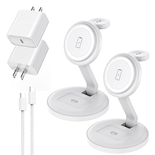 3 in 1 Foldable Magnetic Wireless Charging Station, iPhone Mag-Safe Charger by Unknown
