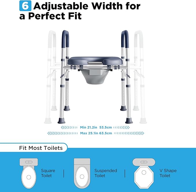 Bedside Commode for Seniors, FSA/HSA Eligible Bedside Toilet - Image 2