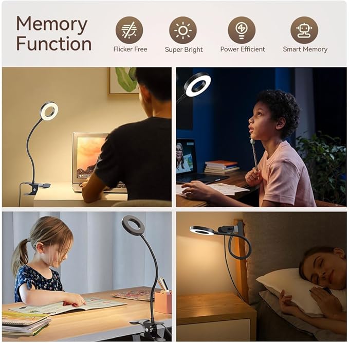 GARMESE LED Desk Lamp Clip on Light - Image 5