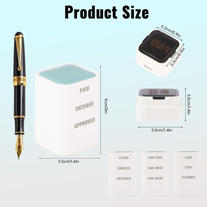 3-in-1 Faxed/Emailed/Received Office Rbber Stamps - Image 2