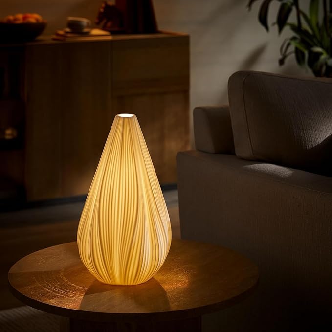 RONDURE 12.5" Modern Ceramic Table Lamp, Fully Dimmable Modern Bedside Lamps - Image 2