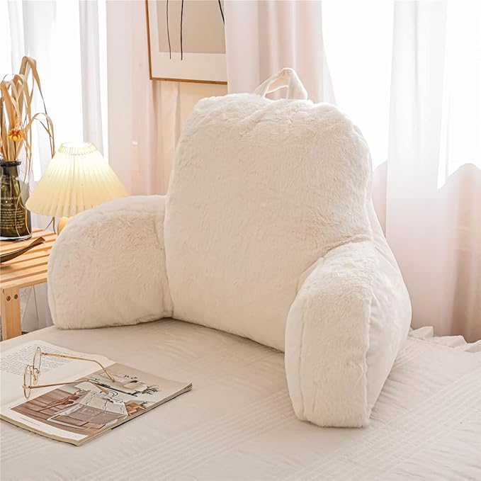 Holawakaka Standard Faux Fur Bed Rest Pillow by Holawakaka