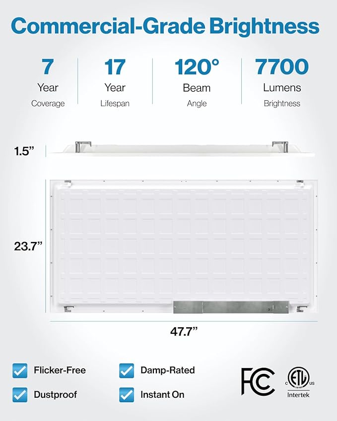 Sunco 30 Pack 2x4 LED Flat Panel Light Drop Ceiling Office Fixture, 7700 LM - Image 6