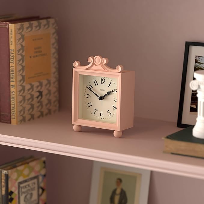 JONES CLOCKS® Parlour Mantel Clock | Classic Carriage Clock | Rose Pink | - Image 5