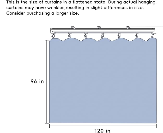 Room Divider Ceiling Mounted Curtains Track Sets Extra Wide Blackout Curtain - Image 7