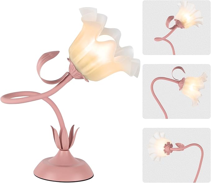 Cute Flower Desk Lamp, 3 Color Temperature Table Lamps by Fuzzbopn