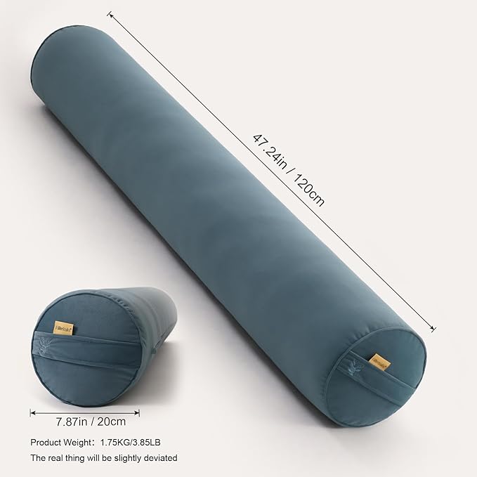 Long Round Body Pillow for Adults – Bolster Pillow for Bed, Cervical Roll Pillow - Image 2