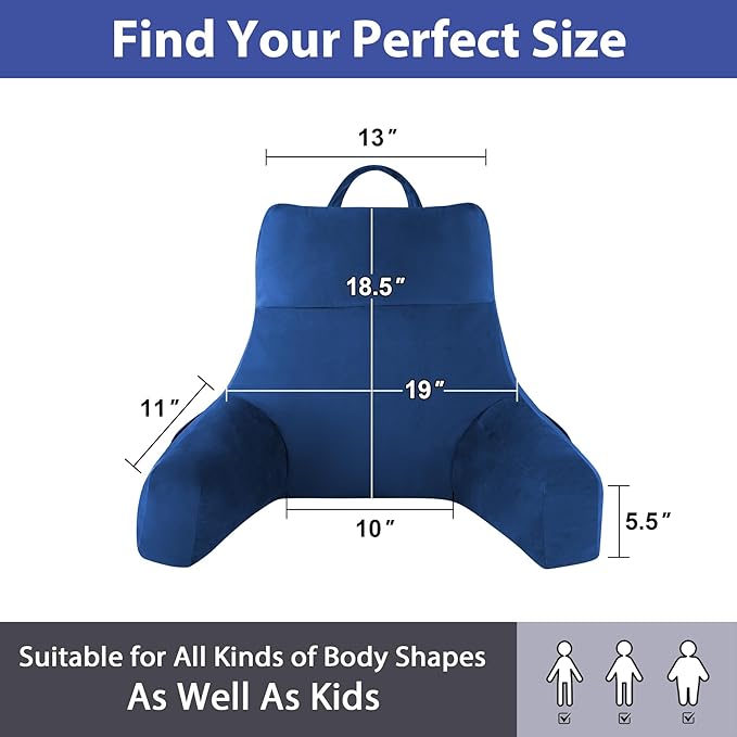IPYNBAP Back Pillow for Bed Sitting up, Reading Pillow for Sitting in Bed Adult - Image 2