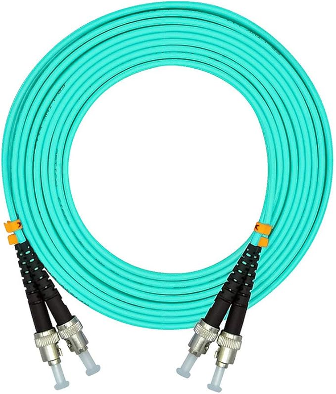 Jeirdus 100 Meters 328ft ST to ST Duplex 50/125 10G OM3 Multi-Mode Fiber Optic by Jeirdus