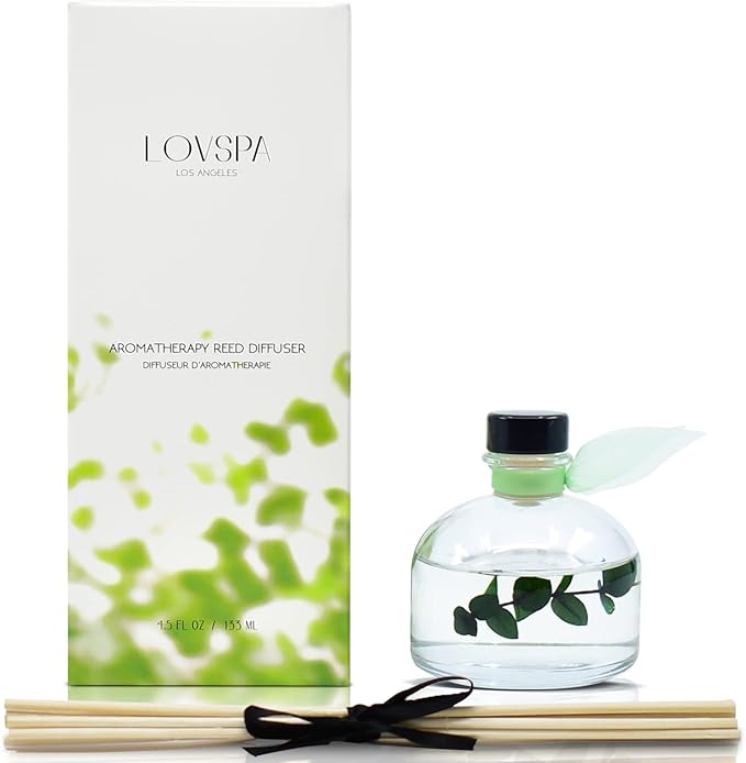 LOVSPA Reed Diffuser Set, Unwind Eucalyptus & Mint Scented Oil Diffuser - Image 5